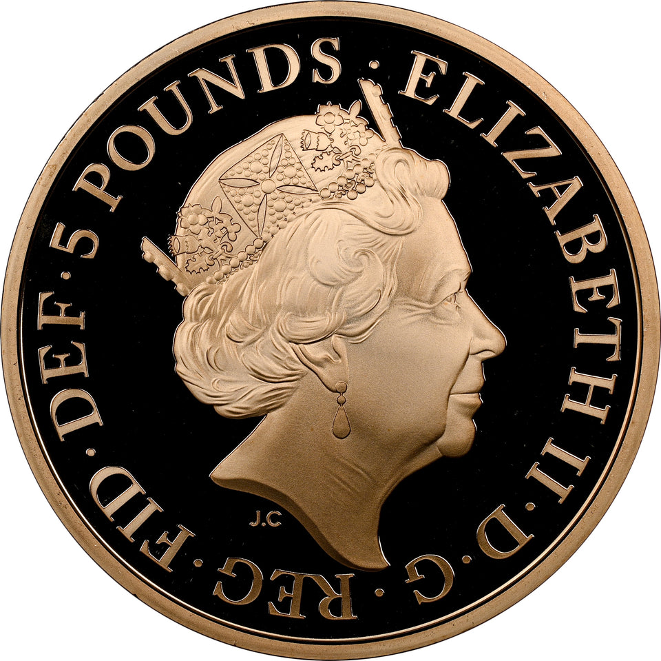 2018 GOLD PROOF £5 SAPPHIRE CORONATION( NGC ) PF 69 ULTRA CAMEO - NGC GOLD COINS - Cambridgeshire Coins