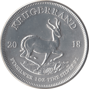 2018 SILVER KRUGERRAND 1OZ SOUTH AFRICA ( UNC ) - SILVER WORLD COINS - Cambridgeshire Coins