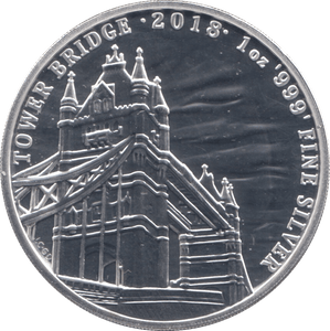 2018 SILVER ONE OUNCE TWO POUNDS TOWER BRIDGE UK - Cambridgeshire Coins