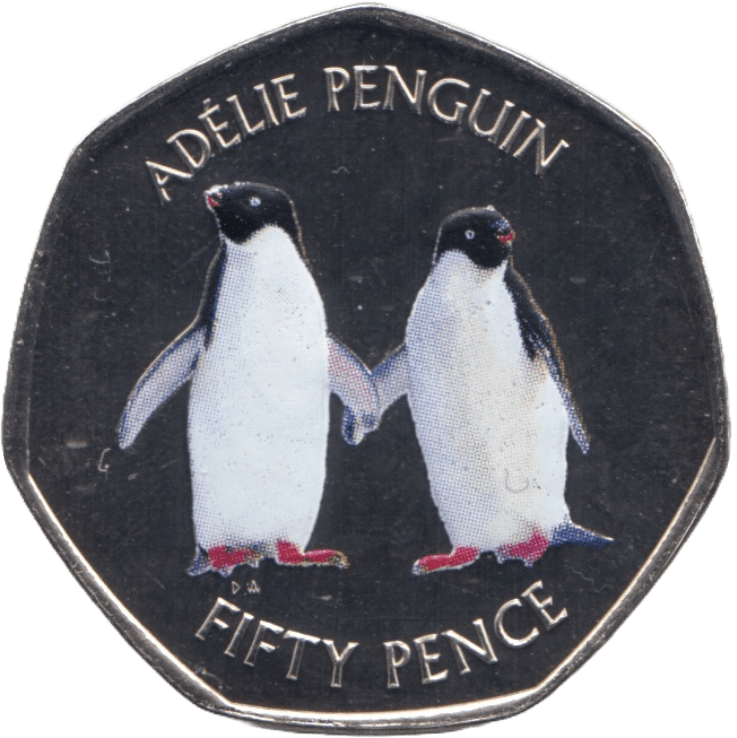 2019 CHRISTMAS 50P PENGUINS PROOF BRITISH ANTARCTIC - 50P CHRISTMAS COINS - Cambridgeshire Coins