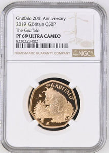 2019 GOLD 50P THE GRUFFALO PF 69 ULTRA CAMEO - NGC GOLD COINS - Cambridgeshire Coins