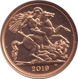 2019 GOLD HALF SOVEREIGN ( BU ) - HALF SOVEREIGN - Cambridgeshire Coins