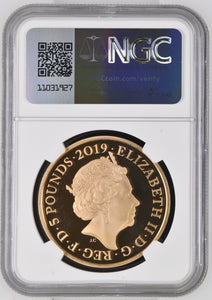 2019 GOLD PROOF £5 TOWER OF LONDON YEOMAN WARDERS (NGC) PF 69 ULTRA CAMEO - NGC GOLD COINS - Cambridgeshire Coins