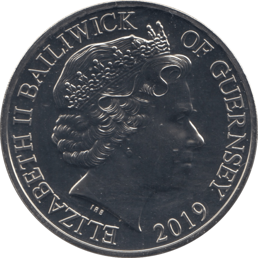 2019 GUERNSEY 75TH ANNIVERSARY D DAY FIVE POUND COIN (BU) - WORLD COINS - Cambridgeshire Coins