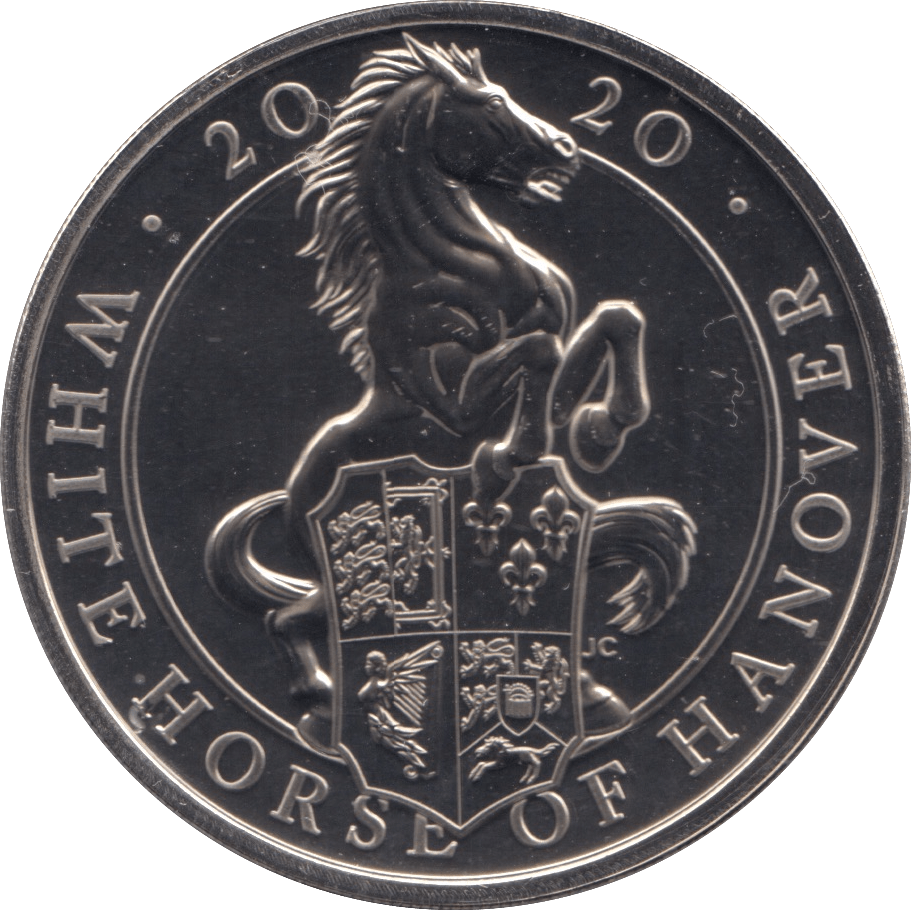 2020 BRILLIANT UNCIRCULATED £5 QUEENS BEASTS WHITE HORSE OF HANOVER BU - £5 BU - Cambridgeshire Coins