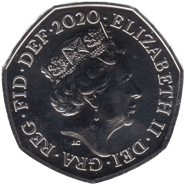 2020 FIFTY PENCE 50P BRILLIANT UNCIRCULATED 50P SECTION OF SHIELD BU - 50p BU - Cambridgeshire Coins