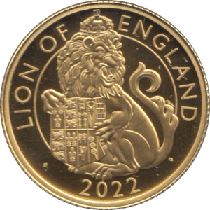 2022 GOLD PROOF 1/4 OUNCE LION OF ENGLAND QUEENS BEASTS - GOLD BRITANNIAS - Cambridgeshire Coins