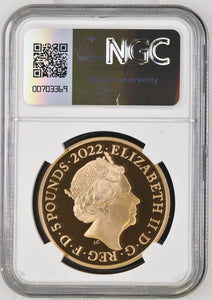 2022 GOLD PROOF THE QUEENS REIGN CHARITY & PATRONAGE £5 (NGC) PF69 ULTRA CAMEO - NGC GOLD COINS - Cambridgeshire Coins