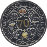 2022 GUERNSEY PLATINUM JUBILEE FIVE POUND COIN (BU) - WORLD COINS - Cambridgeshire Coins