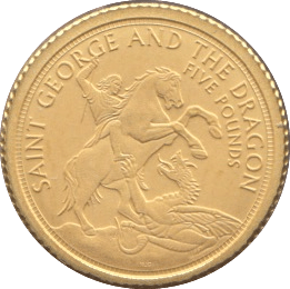 2022 SAINT GEORGE AND DRAGON £5 GOLD MATTE PROOF TRISTAN DA CUNHA - GOLD WORLD COINS - Cambridgeshire Coins