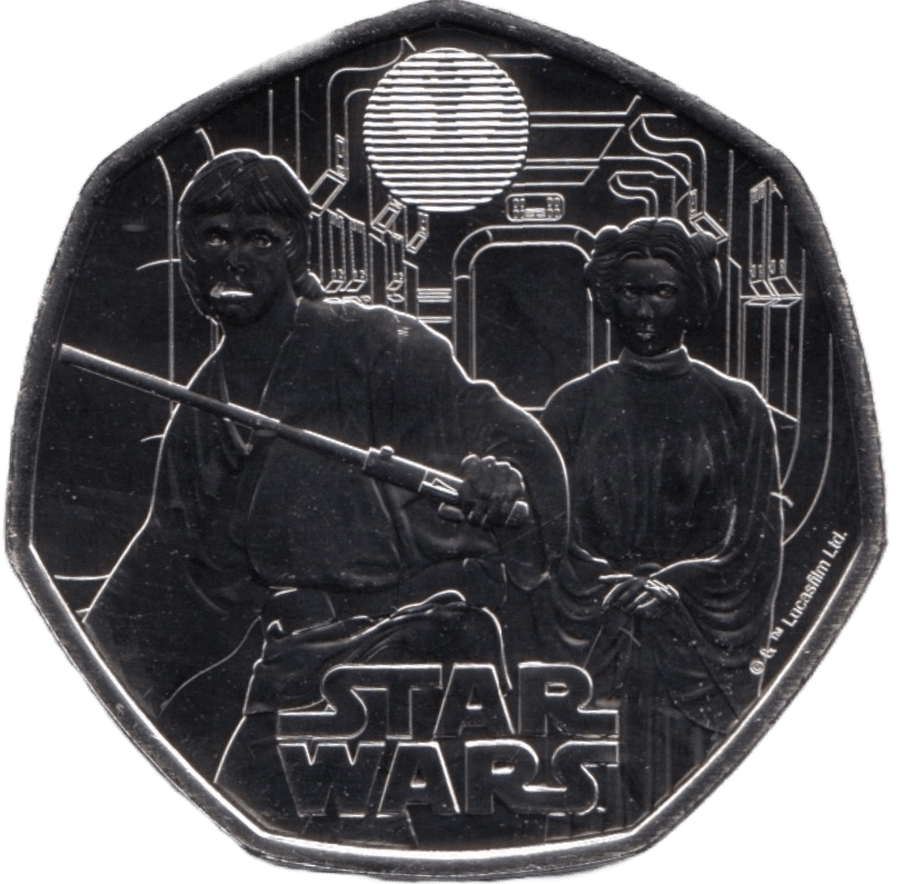 2023 FIFTY PENCE BRILLIANT UNCIRCULATED 50P LUKE AND LEIA - 50p BU - Cambridgeshire Coins