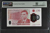 2023 FIFTY POUNDS BANKNOTE S. JOHN P401a PMG 66 GEM UNCIRCULATED AJ29863266 - PMG CERTIFIED ENGLISH BANKNOTES - Cambridgeshire Coins