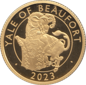 2023 GOLD PROOF 1/4 OUNCE YALE OF BEAUFORT QUEENS BEASTS - GOLD BRITANNIAS - Cambridgeshire Coins