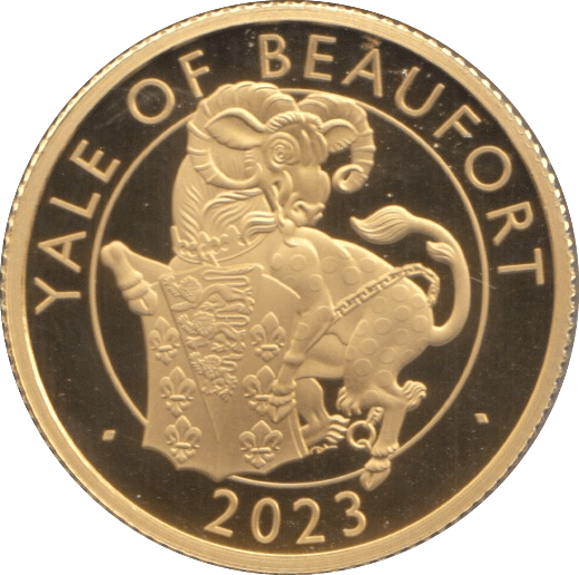 2023 GOLD PROOF 1/4 OUNCE YALE OF BEAUFORT QUEENS BEASTS - GOLD BRITANNIAS - Cambridgeshire Coins