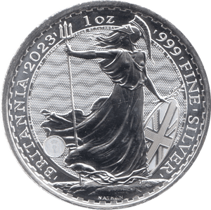 2023 SILVER BRITANNIA ONE OUNCE TWO POUNDS QUEEN ELIZABETH II (TRIDENT PRIVY) - Cambridgeshire Coins