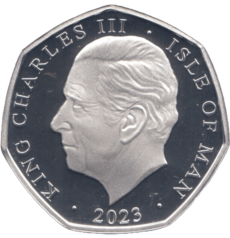 2023 SILVER PROOF 50P 'LONG TO REIGN OVER US' ISLE OF MAN - SILVER WORLD COINS - Cambridgeshire Coins