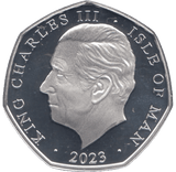 2023 SILVER PROOF 50P 'SEND HIM VICTORIOUS' ISLE OF MAN - SILVER WORLD COINS - Cambridgeshire Coins