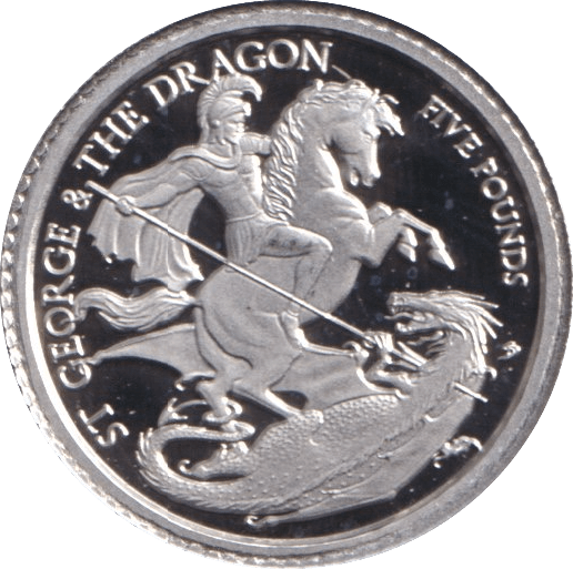 2024 PLATINUM PROOF £5 THE ST GEORGE & THE DRAGON - Platinum Coins - Cambridgeshire Coins