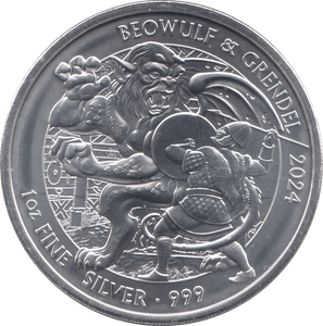 2024 SILVER BEOWULF AND GRENDEL TWO POUNDS UK - SILVER 1 oz COINS - Cambridgeshire Coins