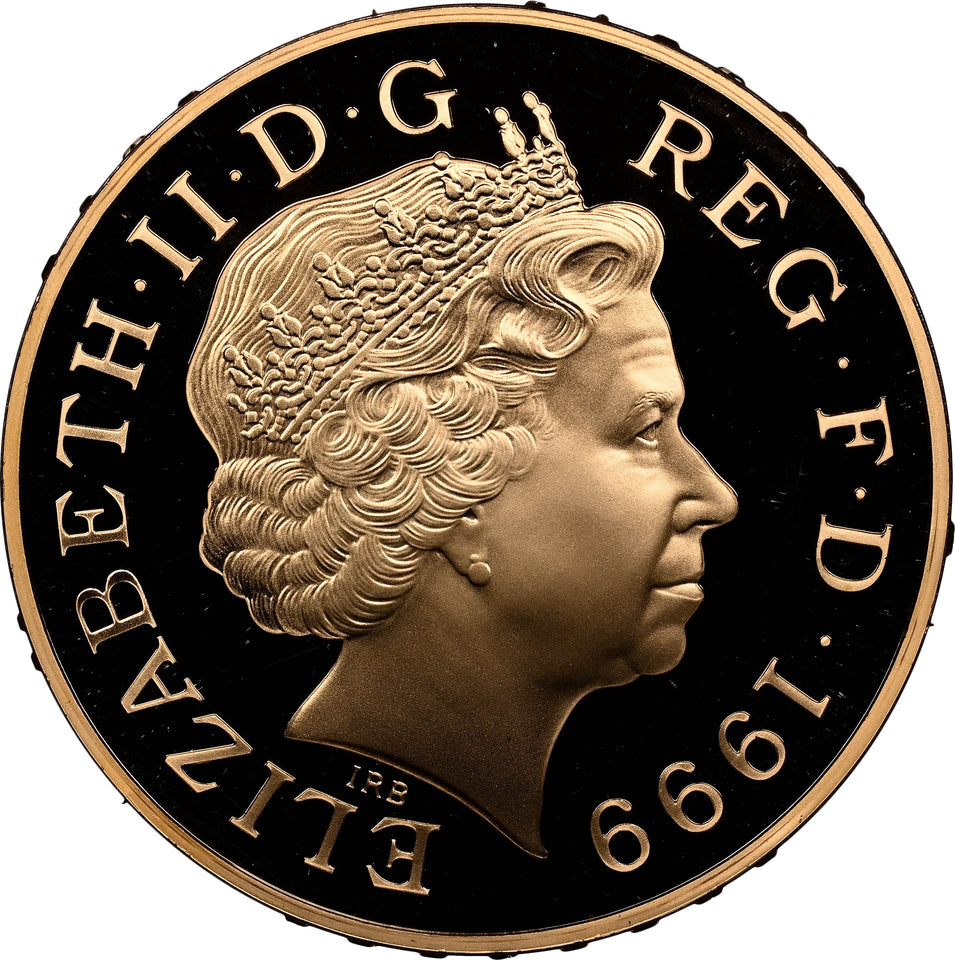 1999 GOLD FIVE POUND MILLENNIUM PF 69 ULTRA CAMEO