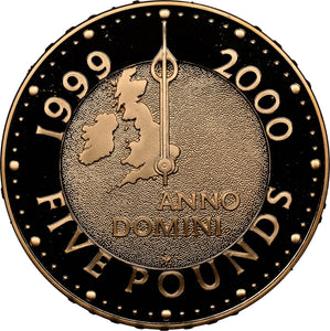 1999 GOLD FIVE POUND MILLENNIUM PF 69 ULTRA CAMEO