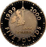 1999 GOLD FIVE POUND MILLENNIUM PF 69 ULTRA CAMEO