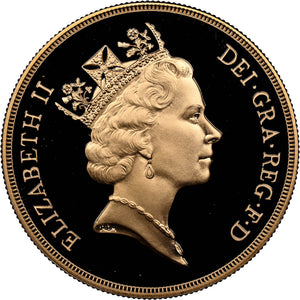 1995 GOLD FIVE POUND SOVEREIGN PF 69 ULTRA CAMEO