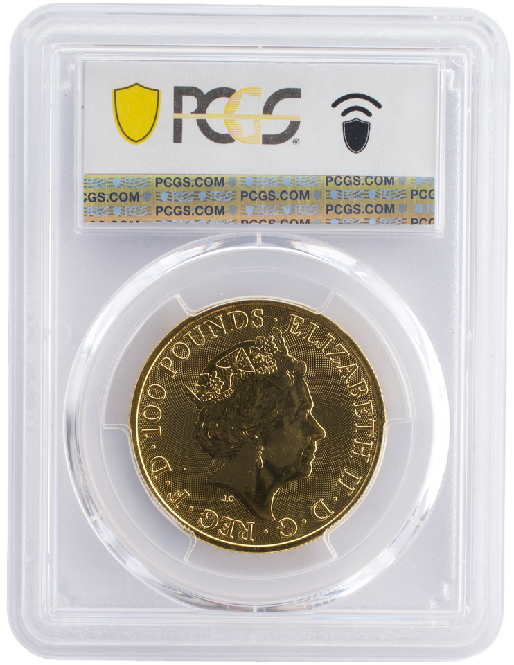 2022 GOLD PROOF LION OF ENGLAND AU ROYAL TUDOR BEASTS PCGS MS64