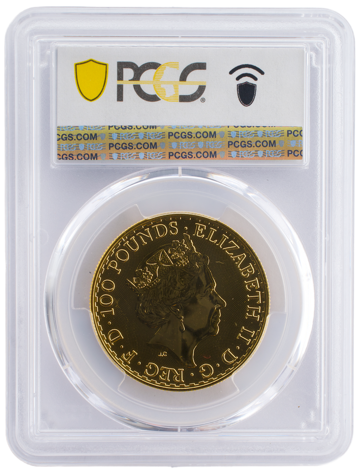 2023 GOLD PROOF BRITANNIA CHARLES II EFFIGY PCGS MS67