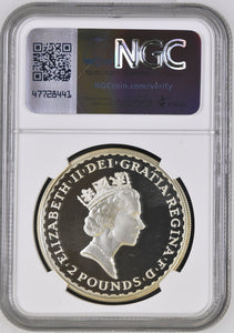 1997 SILVER 2 POUND BRITANNIA ANNIVERSARY PF 69 ULTRA CAMEO