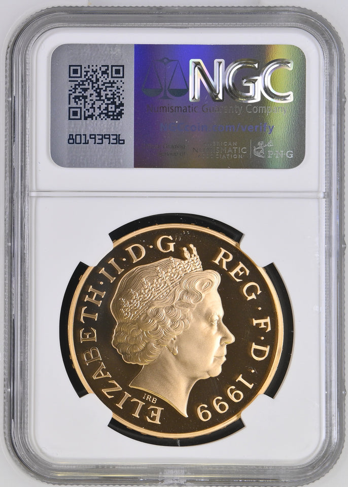 1999 GOLD FIVE POUND MILLENNIUM PF 69 ULTRA CAMEO