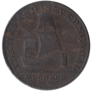 1795 HALFPENNY TOKEN BRIMSCOMBE PORT BIRMINGHAM