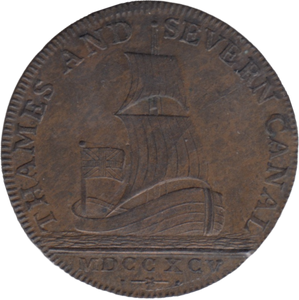 1795 HALFPENNY TOKEN BRIMSCOMBE PORT BIRMINGHAM