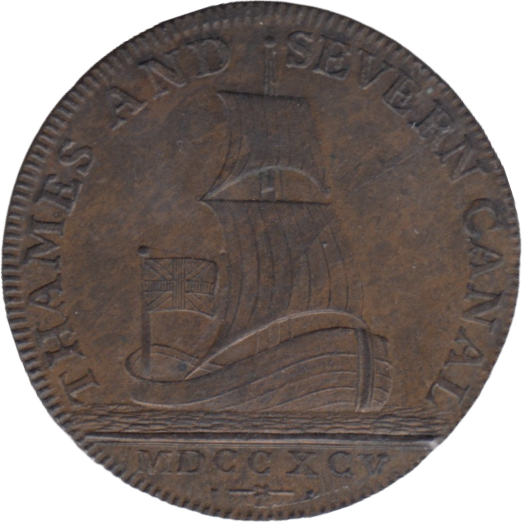 1795 HALFPENNY TOKEN BRIMSCOMBE PORT BIRMINGHAM