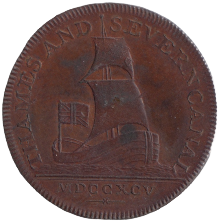 1795 HALFPENNY TOKEN BRIMSCOMBE PORT BIRMINGHAM