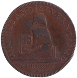 1795 HALFPENNY TOKEN BRIMSCOMBE PORT BIRMINGHAM