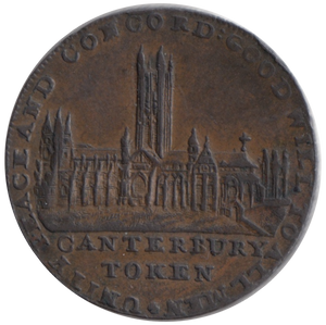 1794 HALFPENNY TOKEN CANTERBURY KENT