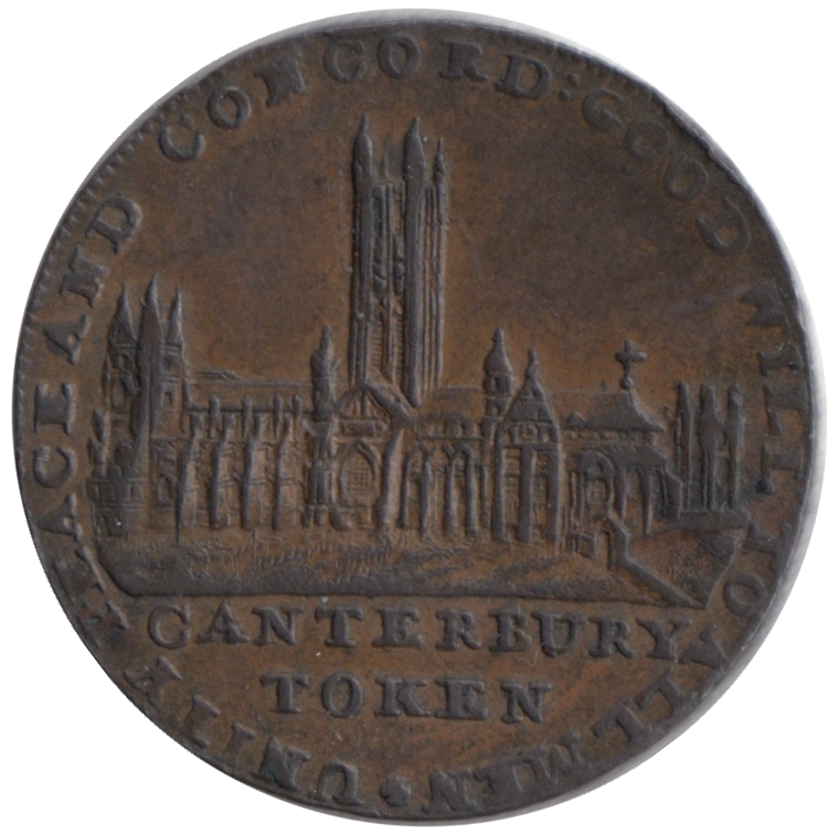 1794 HALFPENNY TOKEN CANTERBURY KENT