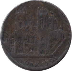 1795 HALFPENNY CONDER TOKEN CLIFFORDS TOWER YORK