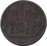 1795 HALFPENNY CONDER TOKEN CLIFFORDS TOWER YORK