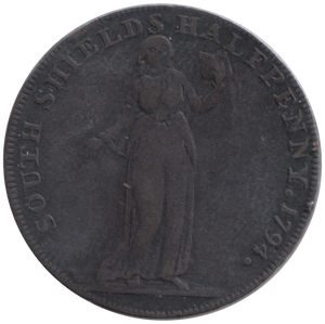 1790 HALFPENNY TOKEN LONDON & SOUTH SHIELDS