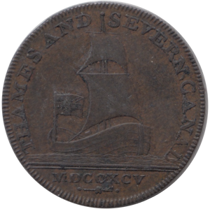 1795 HALFPENNY TOKEN BRIMSCOMBE PORT BIRMINGHAM