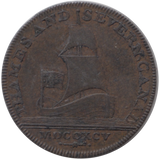 1795 HALFPENNY TOKEN BRIMSCOMBE PORT BIRMINGHAM