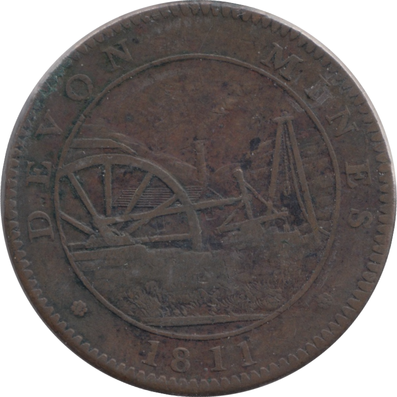 1811 PENNY MINERS TOKEN TAVISTOCK DEVON