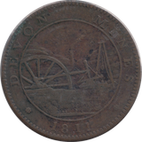 1811 PENNY MINERS TOKEN TAVISTOCK DEVON