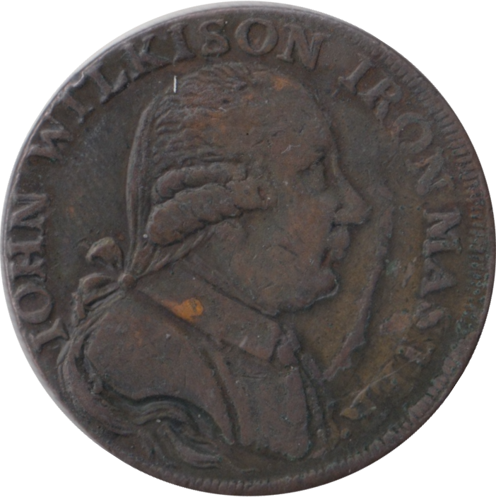 1787 HALFPENNY TOKEN WILKINSON IRONWORKS SHROPSHIRE