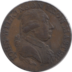 1793 HALFPENNY TOKEN WILKINSON IRONWORKS SHROPSHIRE