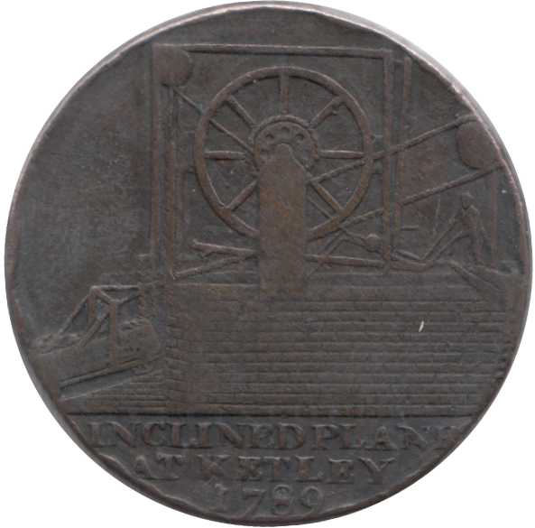 1792 HALFPENNY TOKEN SHROPSHIRE COLBROOK DALE IRON BRIDGE