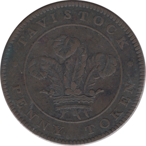 1811 PENNY MINERS TOKEN TAVISTOCK DEVON