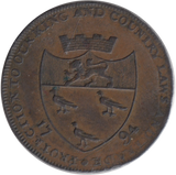 1794 HALFPENNY TOKEN CANTERBURY KENT